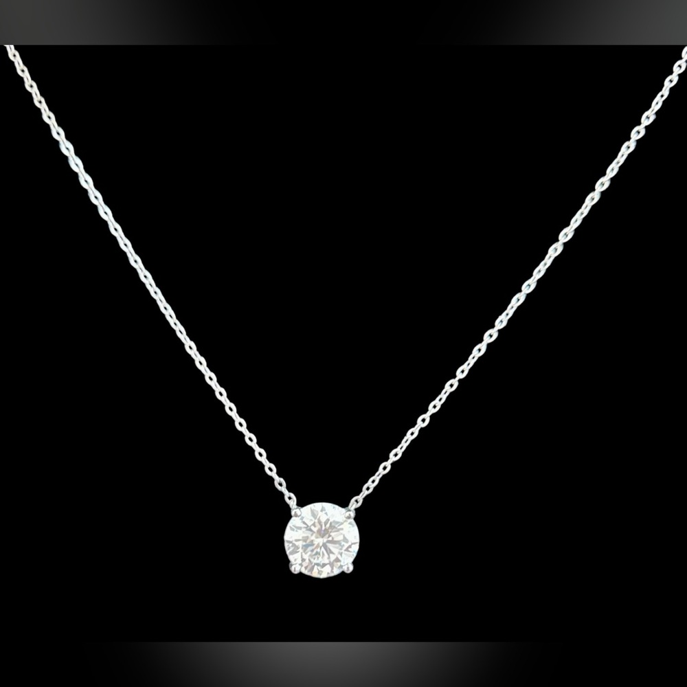 5 Carat Moissanite Solitaire Pendant on 925 Sterling Chain & Lobster Clasp✨NWT✨